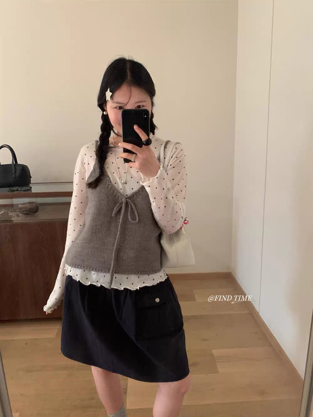 韩系绑带v领针织吊带背心女短款
