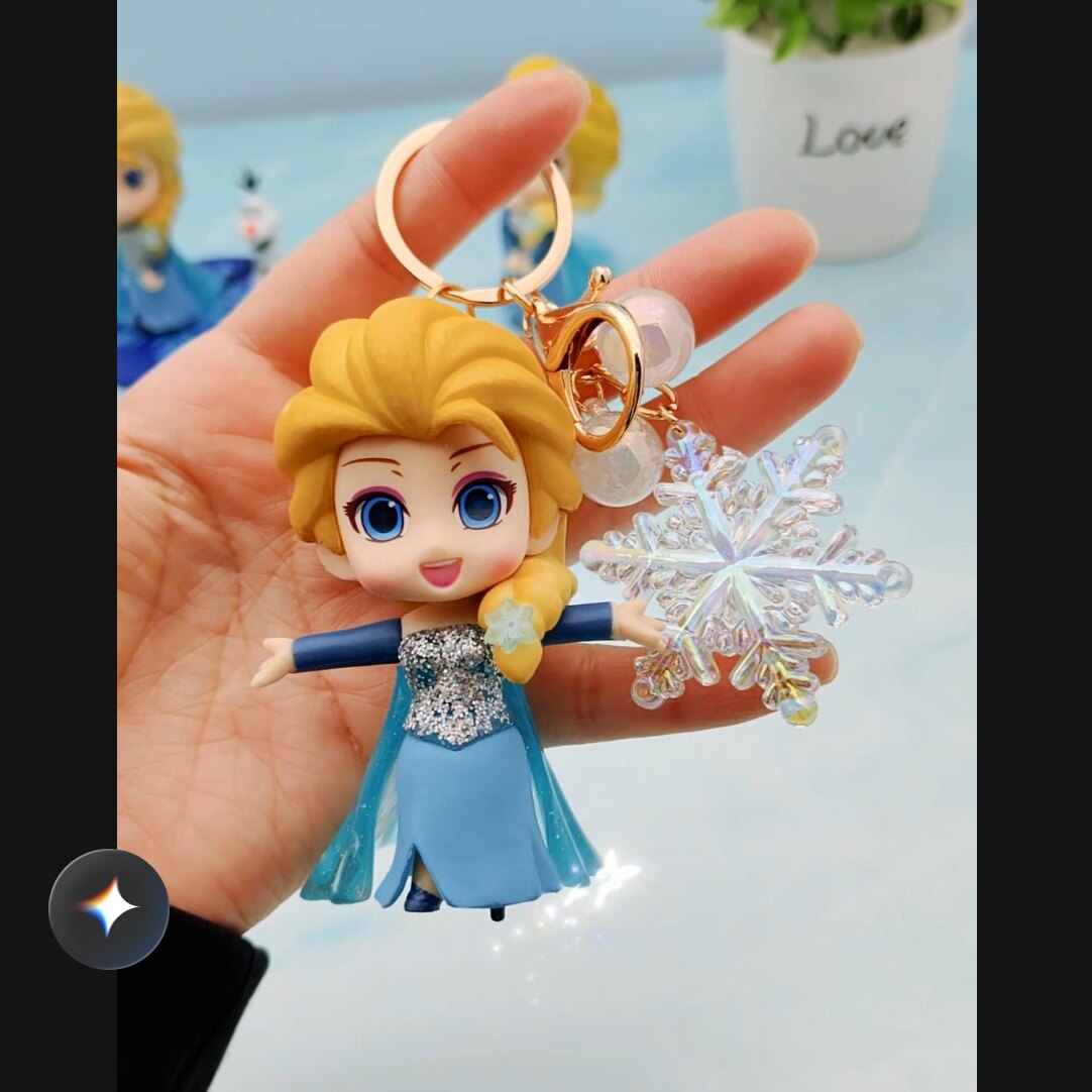 冰雪奇缘钥匙扣艾莎公主雪宝迪士尼公仔生日礼物可爱包包书包挂件