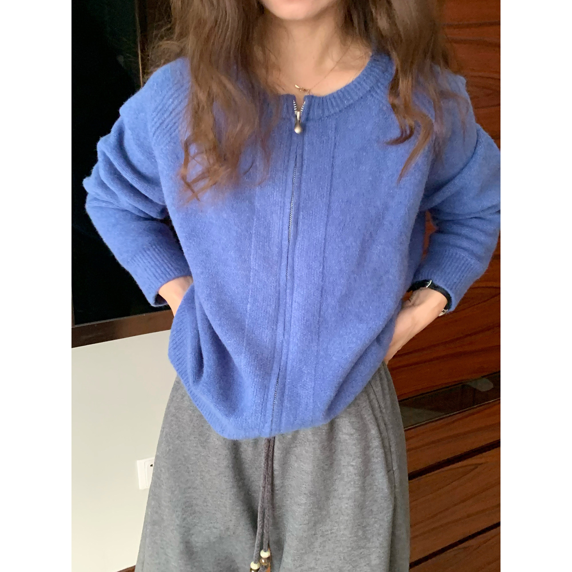 大吹女DCN克莱茵兰抹茶绿毛绒感夹克衫式样的毛衣外套 拉链毛衣,女装/女士精品,毛针织衫,淘宝优惠券,粉丝福利购,淘宝优惠卷