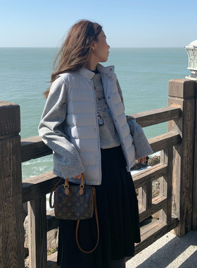 大吹女DCN 自留品质感85白鸭绒排骨羽绒黑蓝色马甲背心