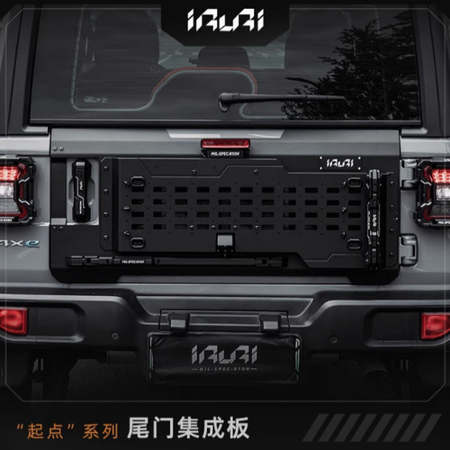 JEEP牧马人IRURI尾门集成板后尾灯罩车灯保护框装饰盖配件
