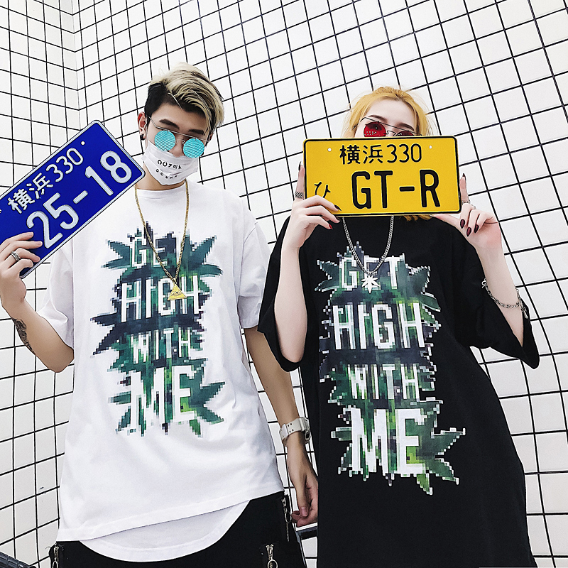 INS·çµÍÏñËØÂíÈü¿ËÂéÒ¶¶ÌÐäÏÄ×°ÄÐÅ®Çé¿î¿íËÉTÐôhiphop³±ÅÆÉÏÒÂ