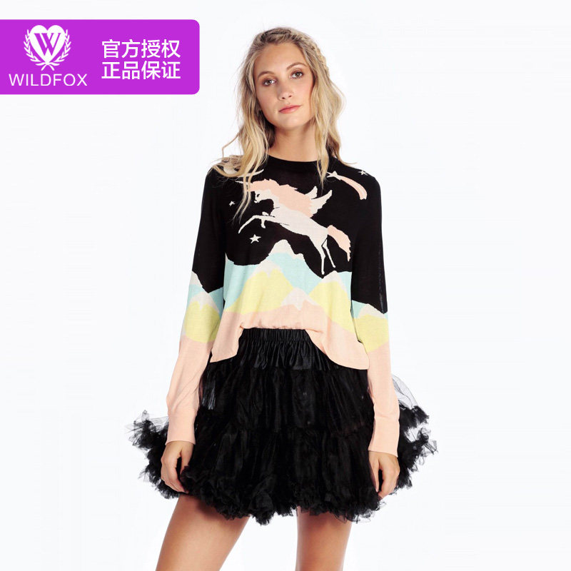 官方授权正品 WILDFOX  Land Faraway Opal Sweater 独角兽薄毛衣