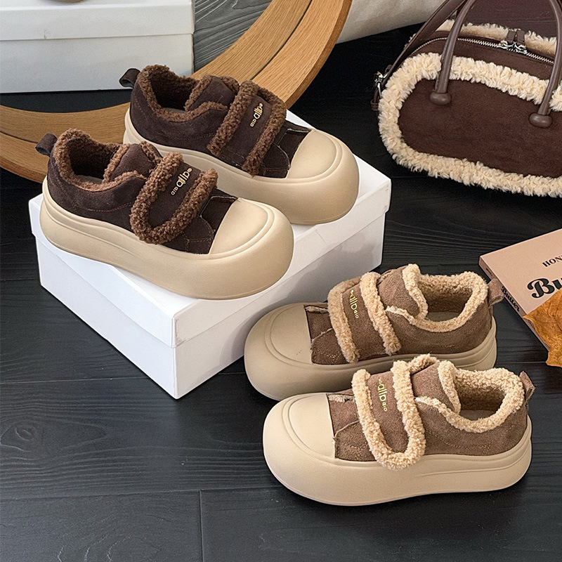 真皮羊毛雪地靴女冬季新款圆头