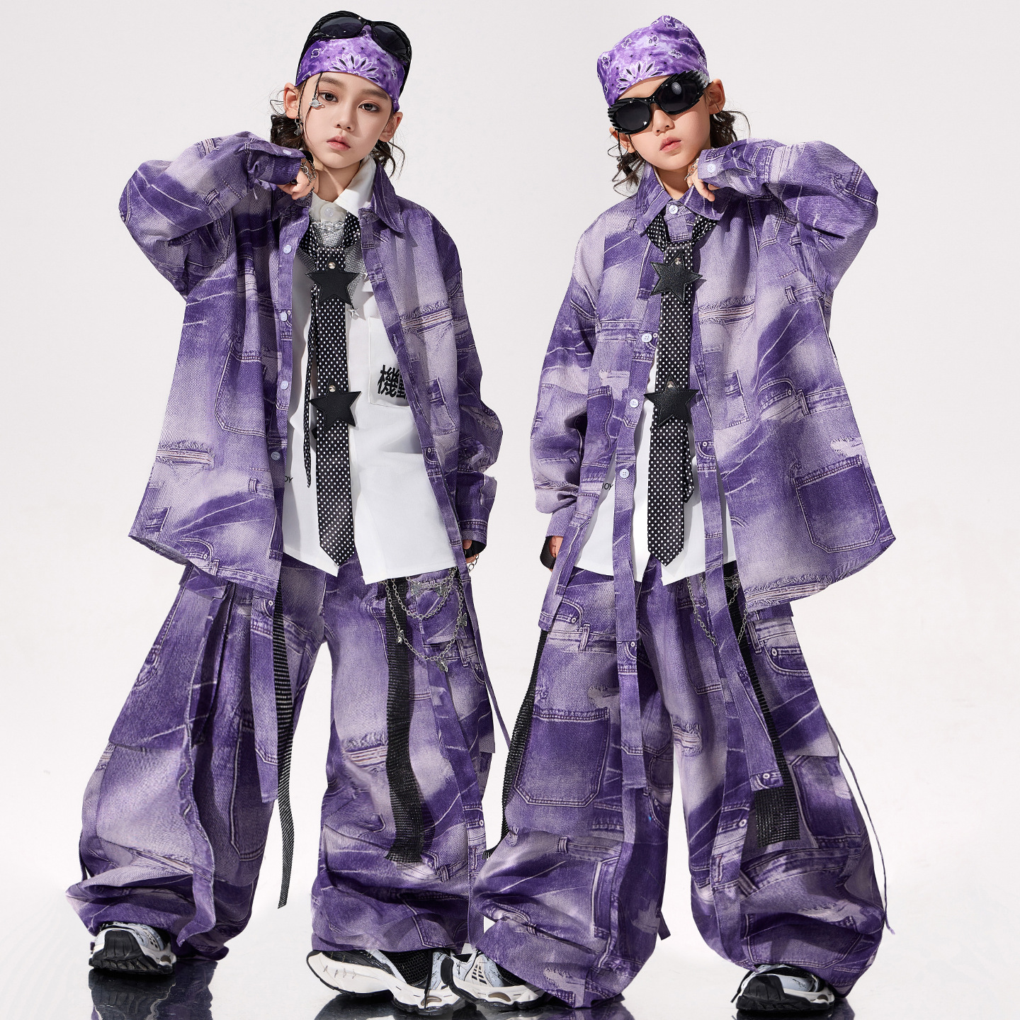 儿童街舞潮服男童嘻哈hiphop演出服少儿炸街痞帅潮酷架子鼓表演服