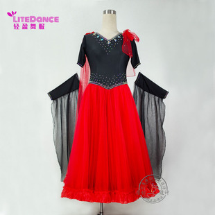 轻盈舞服 新款定制摩登舞蹈专用连衣裙气质国标舞交谊舞高端