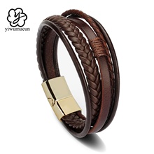 Trendy Leather Bracelets For Men Stainless Steel Bracelet 2