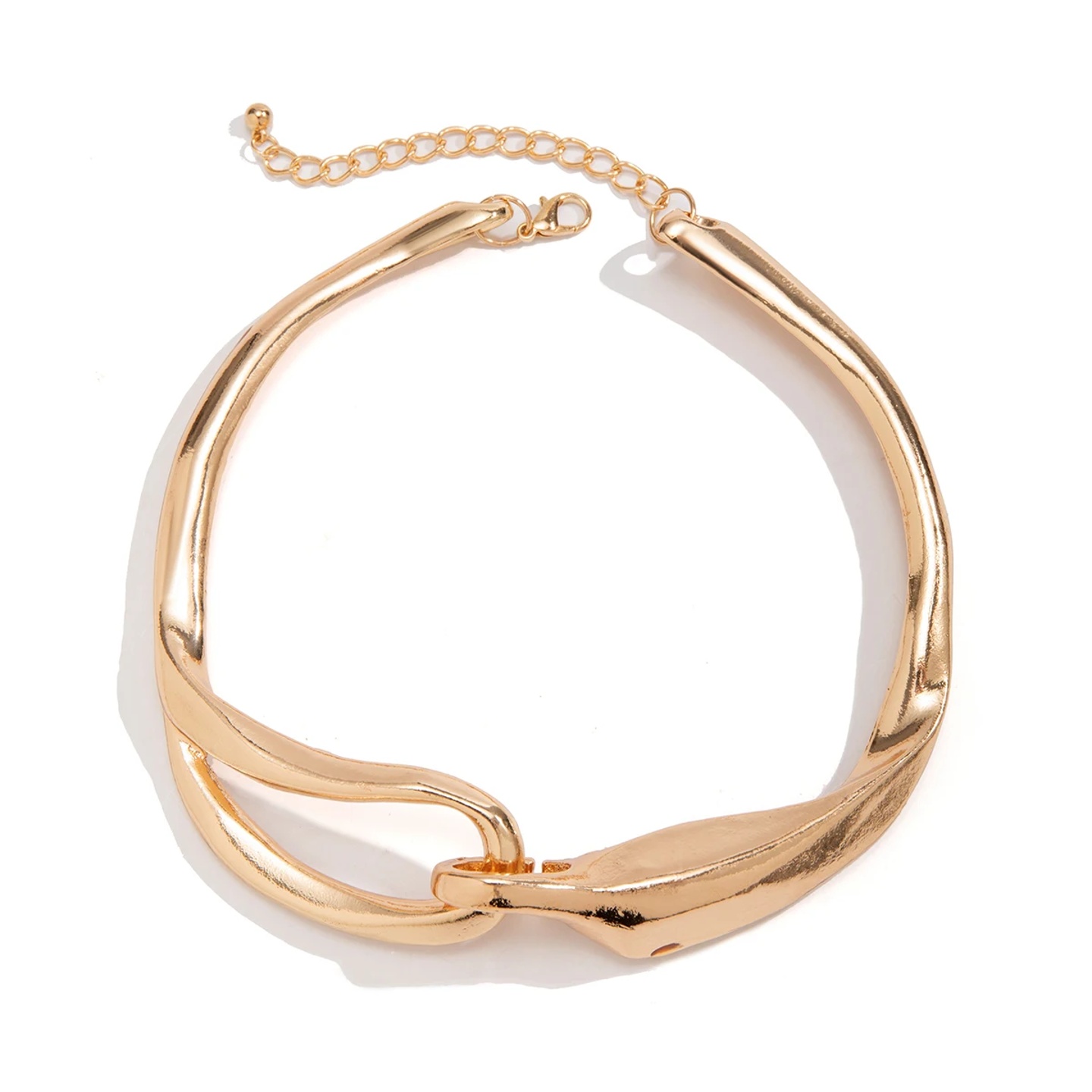 Exaggerated Heavy Metal Thick Chain Torques Necklace for Wo