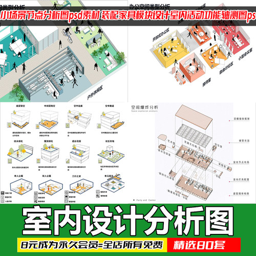 室内设计装配家具模块PSD素材