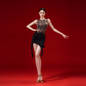 上衣成人 拉丁训练背心跳摩登国标舞无袖 康尼新款 舞蹈练功服女上装