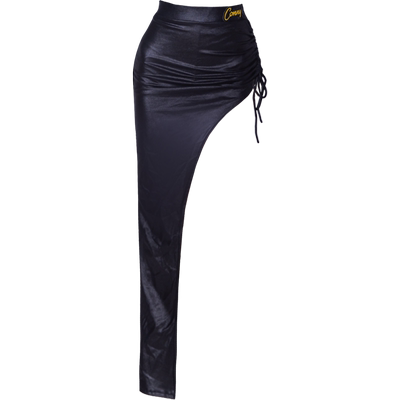 CONNY成人拉丁舞仿皮斜裙