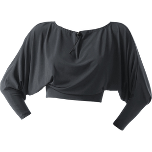 CONNY拉丁舞服上衣女长袖现代舞蹈练功服上装长袖宽松领口可调节