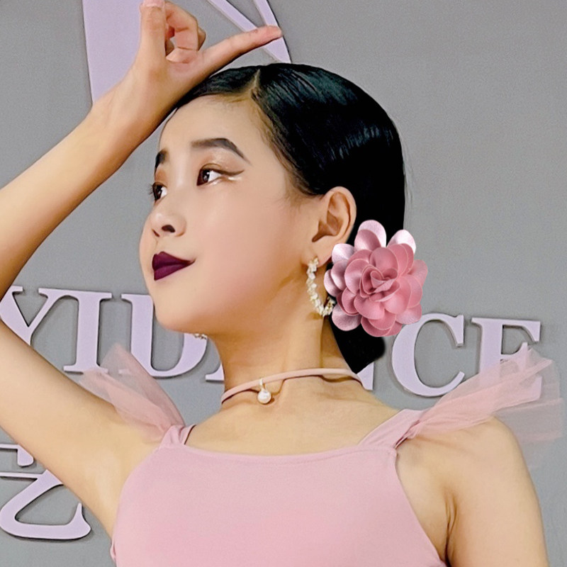 速发拉丁舞少配头饰比赛演出表演国标夹头花发舞童舞蹈儿饰跳舞