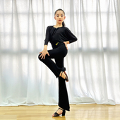 CONNY康尼拉丁舞服套装 子儿童跳舞上衣国标集训服 女士舞蹈练功裤