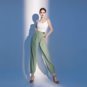 日常跳舞蹈服装 收口灯笼裤 女吊带上衣束脚裤 CONNY拉丁舞练功套装