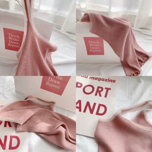 KING 21春 拼欧根纱吊带背心女内搭外穿 温柔风甜美上衣女 四色