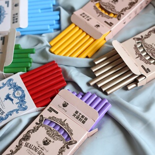 出口迷你火漆蜡棒 16只套盒 稳定封印封蜡棒用于私人印记广告企宣