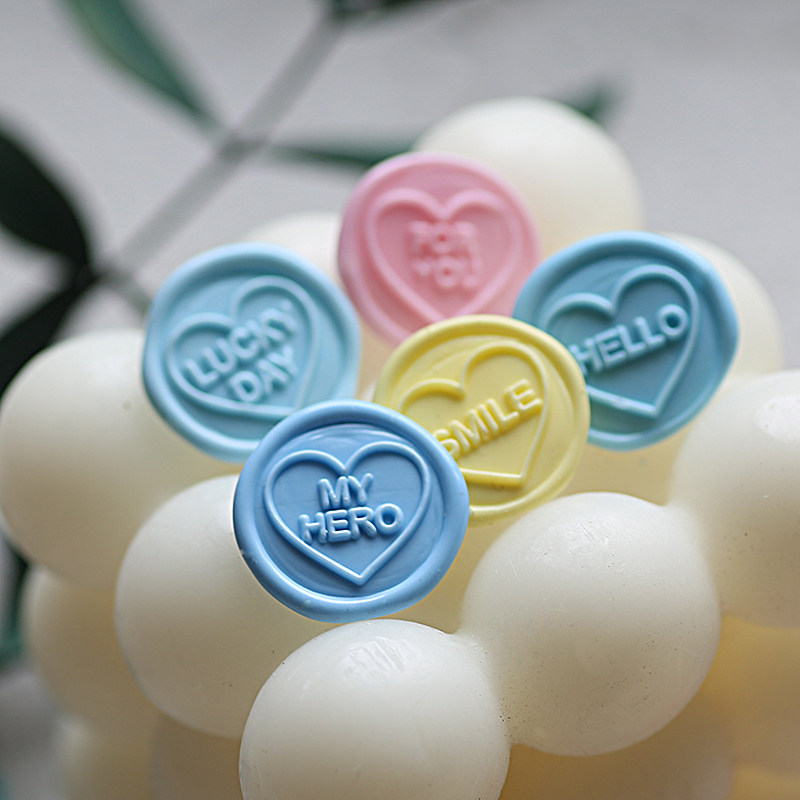 delife极简风迷你娇小可爱火漆印章头手账残蜡盖印治愈小章头