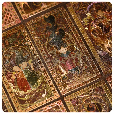 【墨鱼游戏】国风岩彩十二星座-箔卡书签套装主题彩箔书签