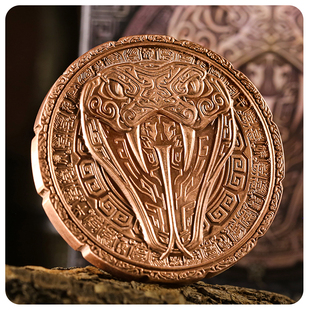 【墨鱼游戏】十二生肖系列典藏铜章巳蛇桌游配件硬币贺岁纪念品