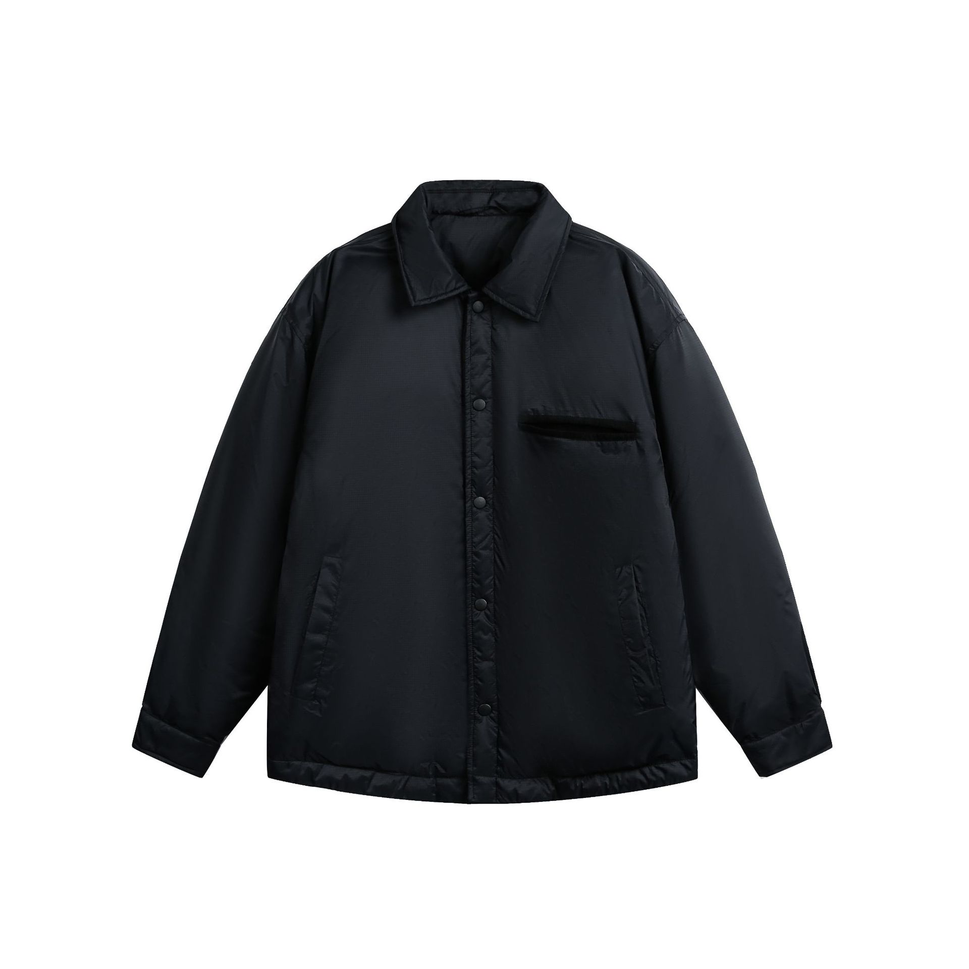 户外轻薄款黑色羽绒服衬衫外套男