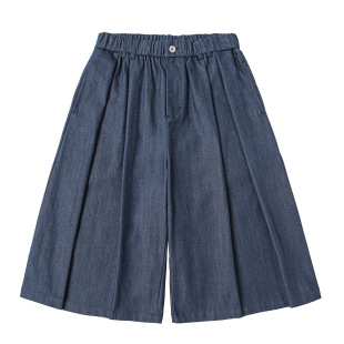 宽松牛仔七分裤 短裤 男女 夏街头潮牌cityboy廓形仿原牛工装 情侣装