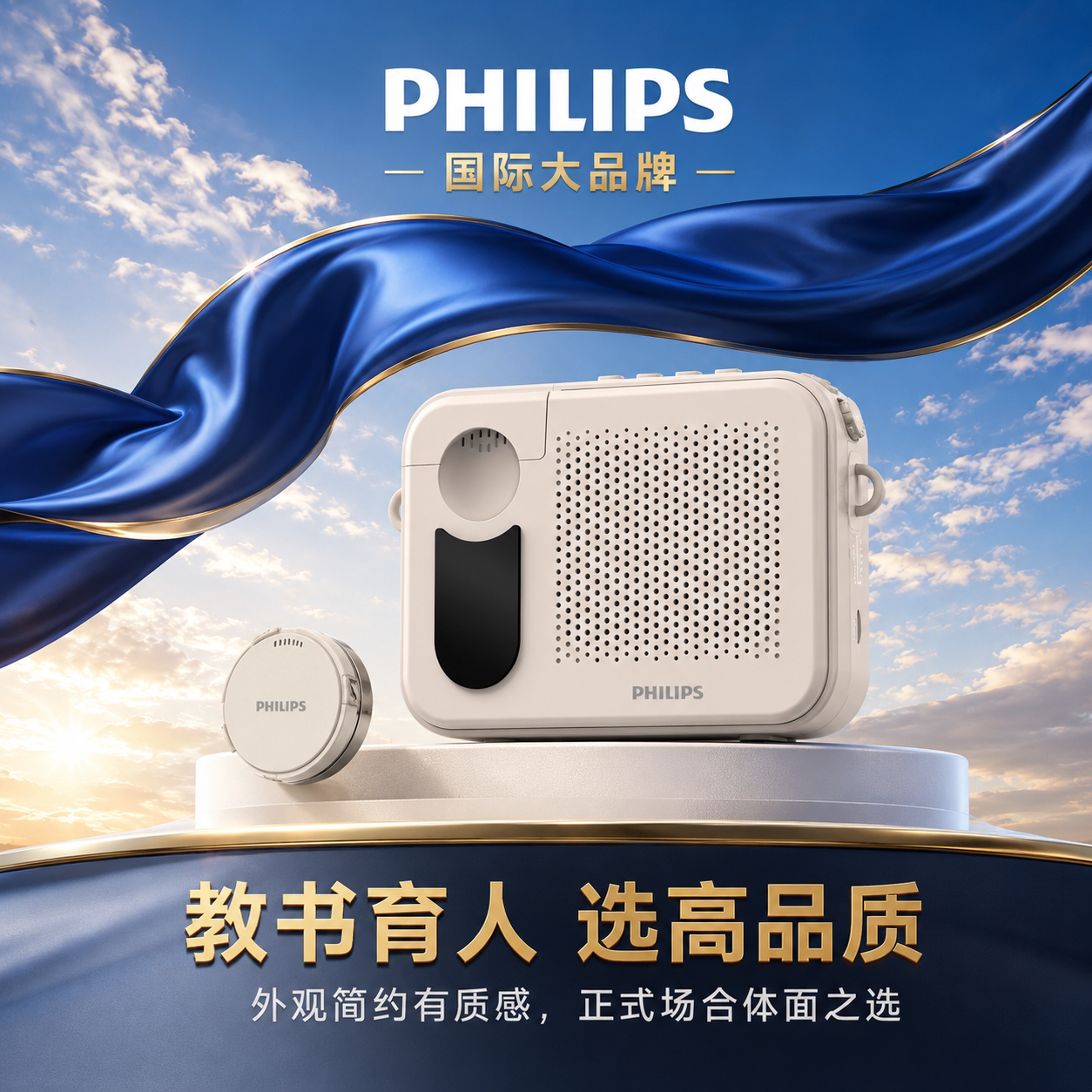 飞利浦SBM501无线领夹小蜜蜂扩音器教师上课麦克风扬声器大音量