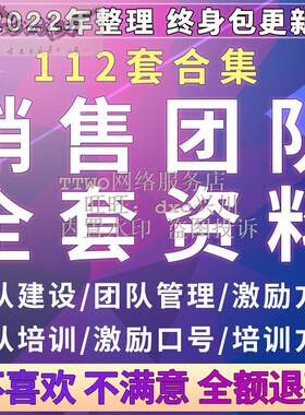 销售团队管理方案营销人员组建建设员工业务培养薪酬激励培训资料