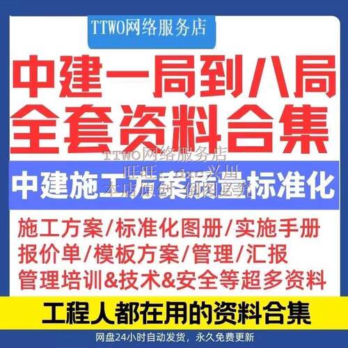 中建一局~八局全套资料中建施工方案质量安全标准化图册创优策划