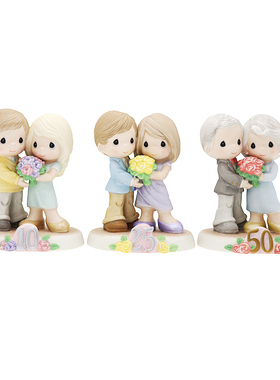 Precious Moments水滴娃娃新婚结婚周年纪念男女陶瓷摆件情侣礼物