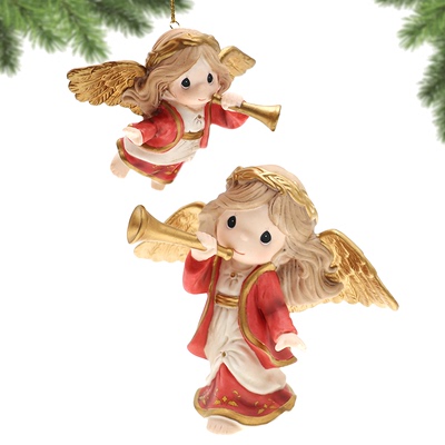 Precious Moments水滴娃娃圣诞节圣诞礼物 报喜天使 陶瓷摆件挂饰