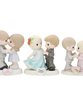 Precious Moments水滴娃娃 浪漫爱情婚礼周年纪念日 陶瓷摆件礼物