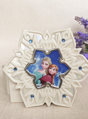 出口lenox陶瓷雪花珠宝盒摆件设