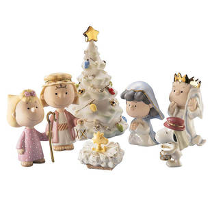 lenox 史努比 SNOOPY 露西 查理布圣诞节花生家族Peanuts陶瓷摆件