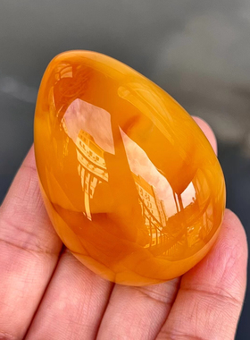 俄料鸡油红花蜡水滴吊坠28.82克 蜡质浓郁红润无瑕疵227