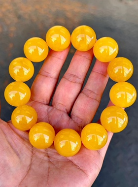 19加毫米俄料头货蜜糖红手串51.55克 蜡质浓稠饱满全品无瑕疵228