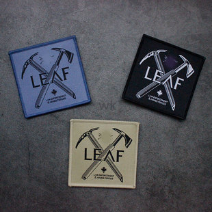 LEAF元 素士气章军鸟冲锋衣织唛魔术贴复刻臂章方形战术士气章