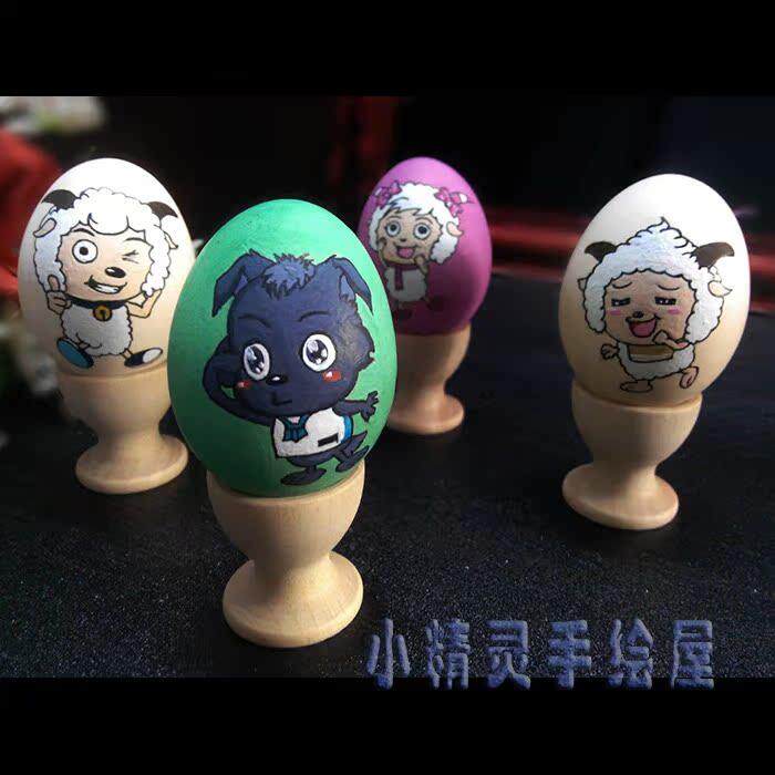 真鸡蛋壳手绘作品叮当猫生日礼物