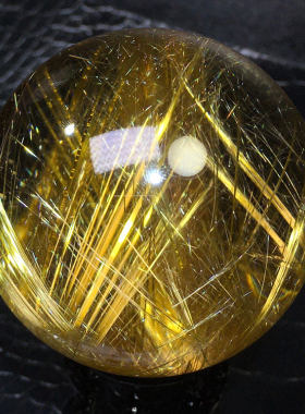 天然金发晶球钛晶球铜顺发摆件