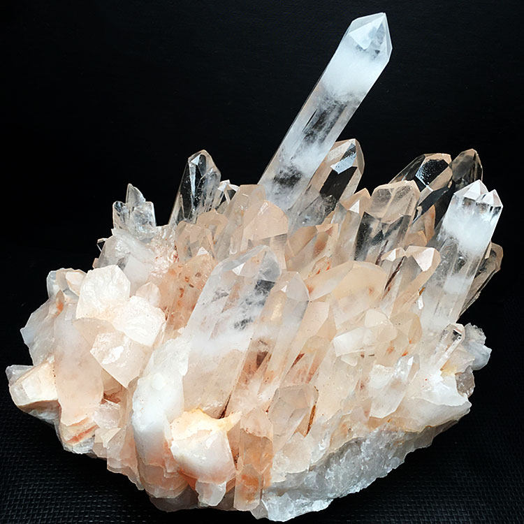 天然白水晶簇家居消磁大摆件