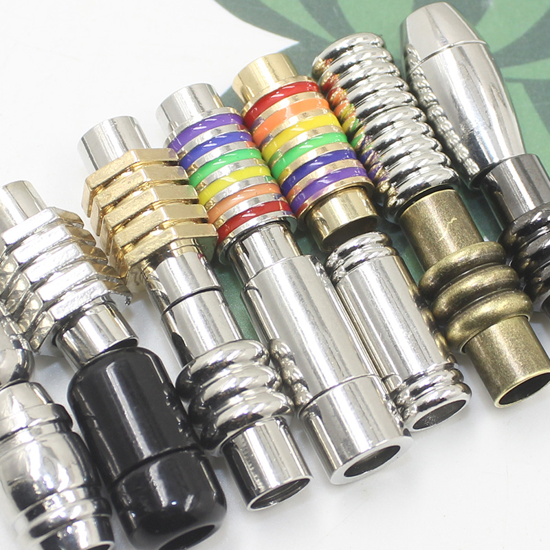 皮绳扣六色彩虹6毫米铜