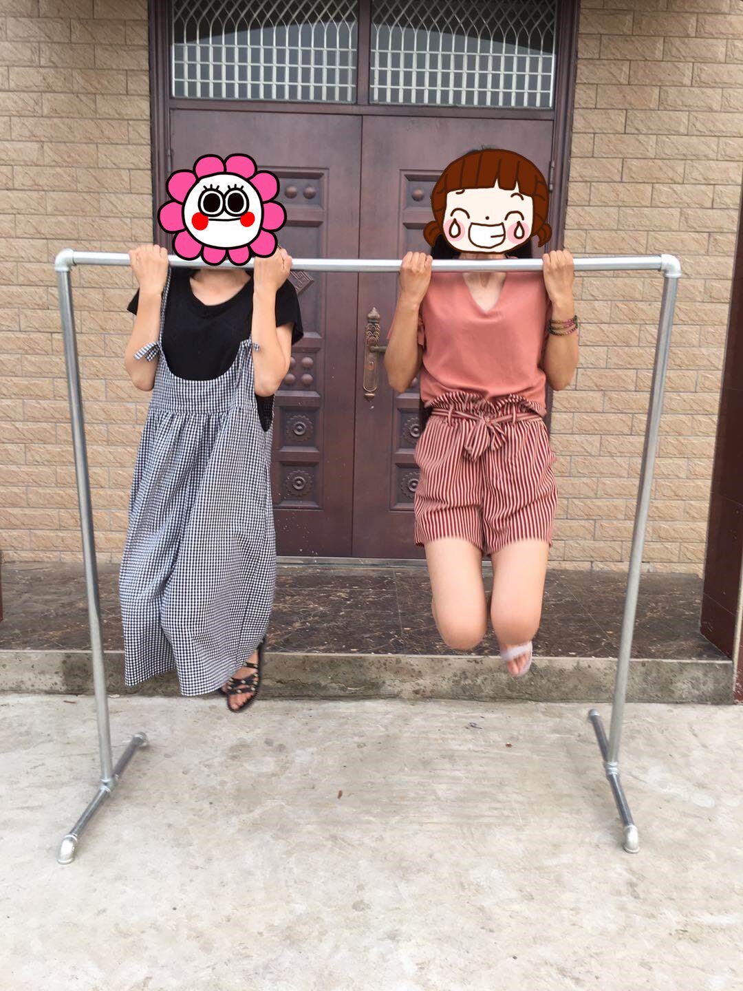 落地镀锌水管简易晾衣架钢管晾衣架阳台单杠架夜市服装店摆摊包邮