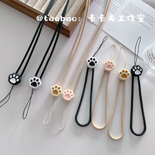 新款可爱卡通猫爪手机挂绳硅胶手腕绳防摔挂脖绳ccd相机挂件潮流