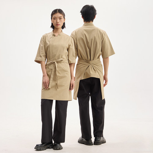 爱斯坦全棉手作餐饮厨师工作服