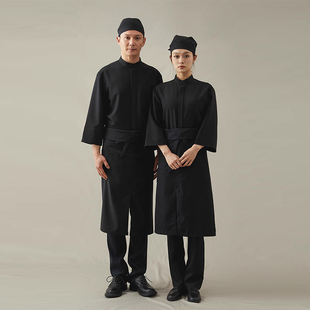 高档日本餐厅服务员工作服日料烤肉寿司店日式 料理厨师服