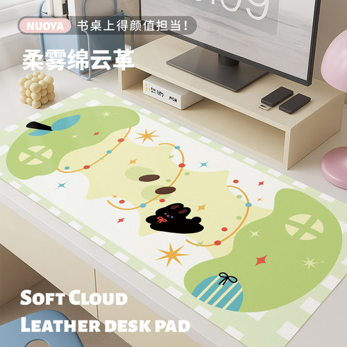 【水果黑猫】可爱超大耐脏皮革垫