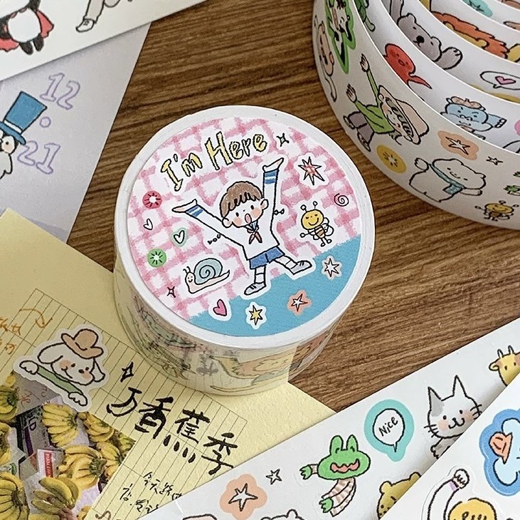 【分装】卓大王可爱涂鸦书写纸胶带潦草风素材切膜手帐装饰拼贴,文具电教/文化用品/商务用品,和纸胶带,淘宝优惠券,粉丝福利购,淘宝优惠卷