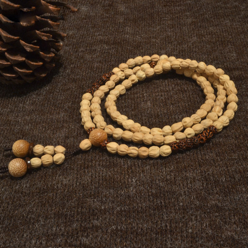 「佛泽 清风」天然百香籽108颗佛珠手串P115 柏香籽原籽念珠文玩