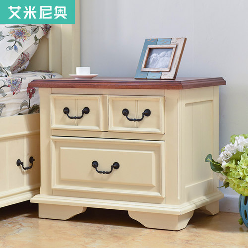 卧室床头柜家具实木美式乡村