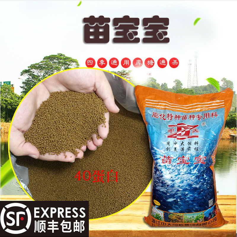 鱼苗宝宝浮水颗粒40高蛋白钓翘图片